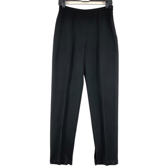 Max Mara Weekend Women Size 8 Pants Trousers Tapered Leg Ankle Zip Stretch Black - Picture 1 of 13